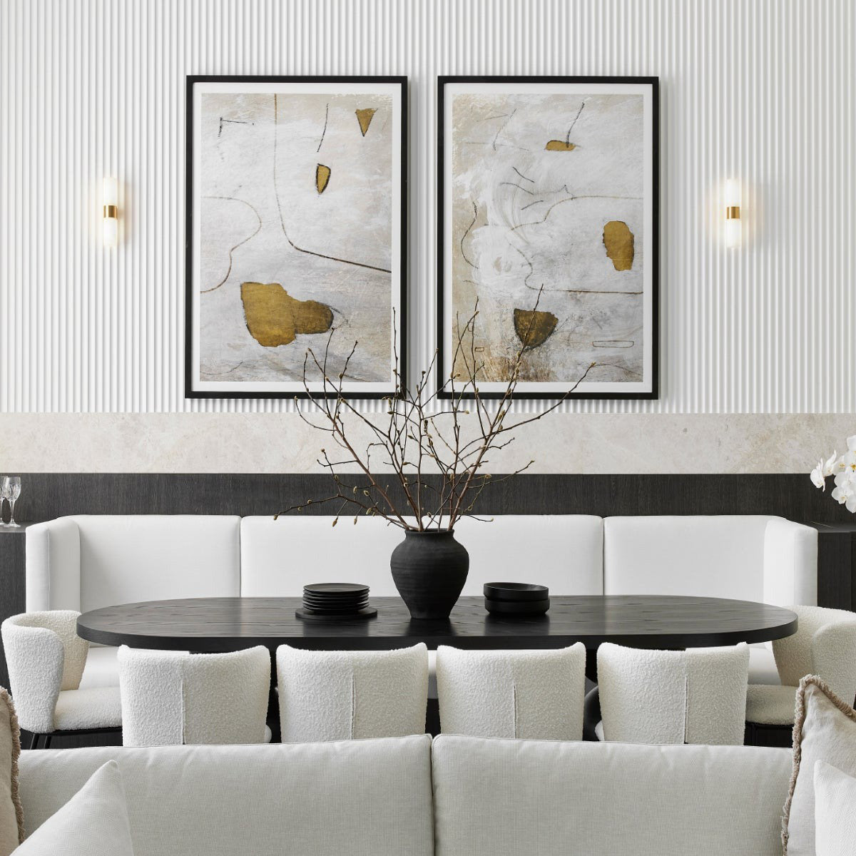 Alight Modern Minimalist Metal Alabaster Wall Lamp - Lamp Copper