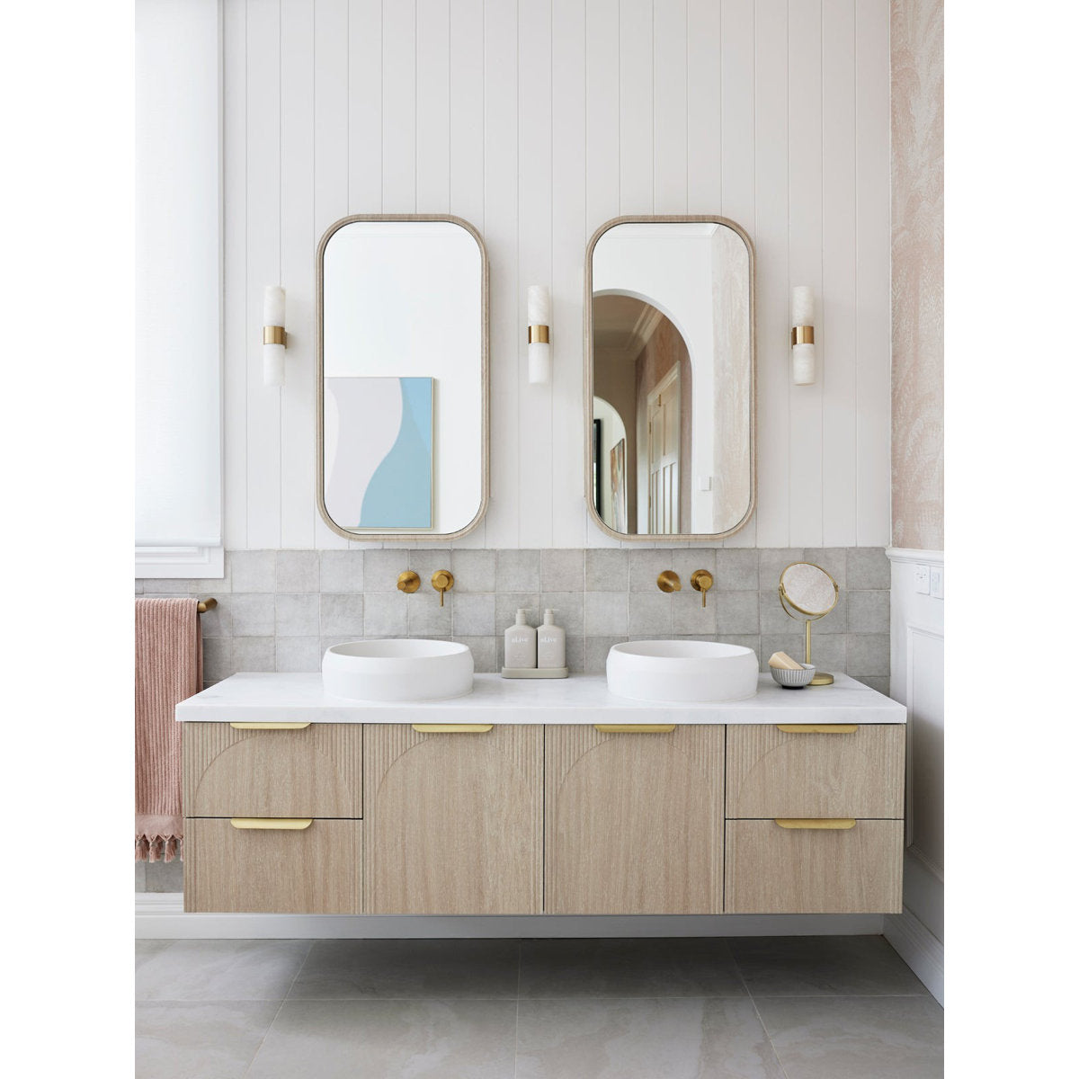 Alight Modern Minimalist Metal Alabaster Wall Lamp - Lamp Copper