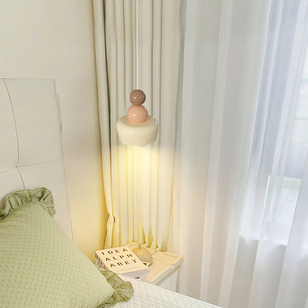 Valentina Muñeca de Día Soleado LED Lámpara Colgante Crema Resina Dormitorio