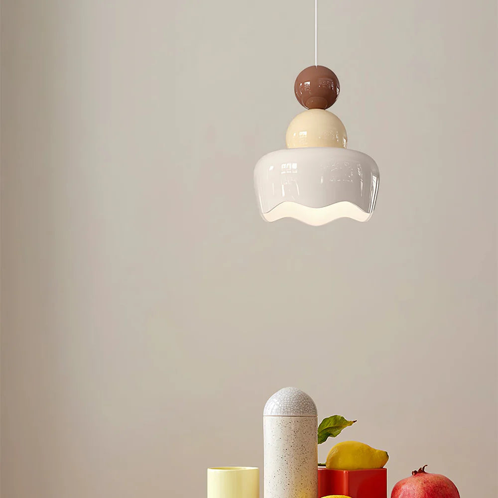 Valentina Muñeca de Día Soleado LED Lámpara Colgante Crema Resina Dormitorio