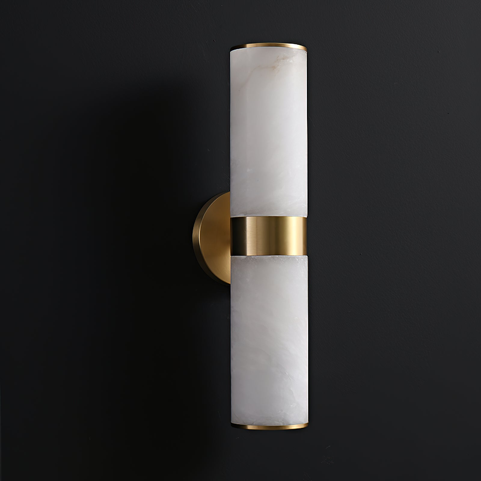 Sway Modern Minimalist Vanity Alabaster Sconce Wall Lamp - Lamp Copper