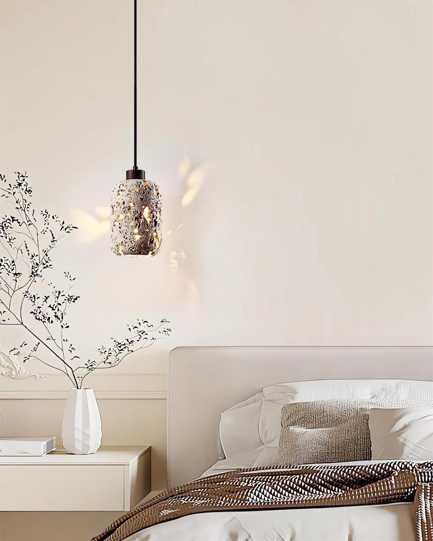 Eryno Concrete Travertine Pendant Light - Letslighting
