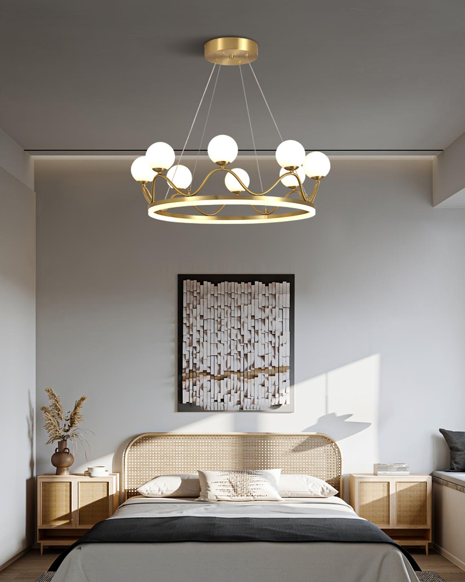 Crown Brass Chandelier - Letslighting
