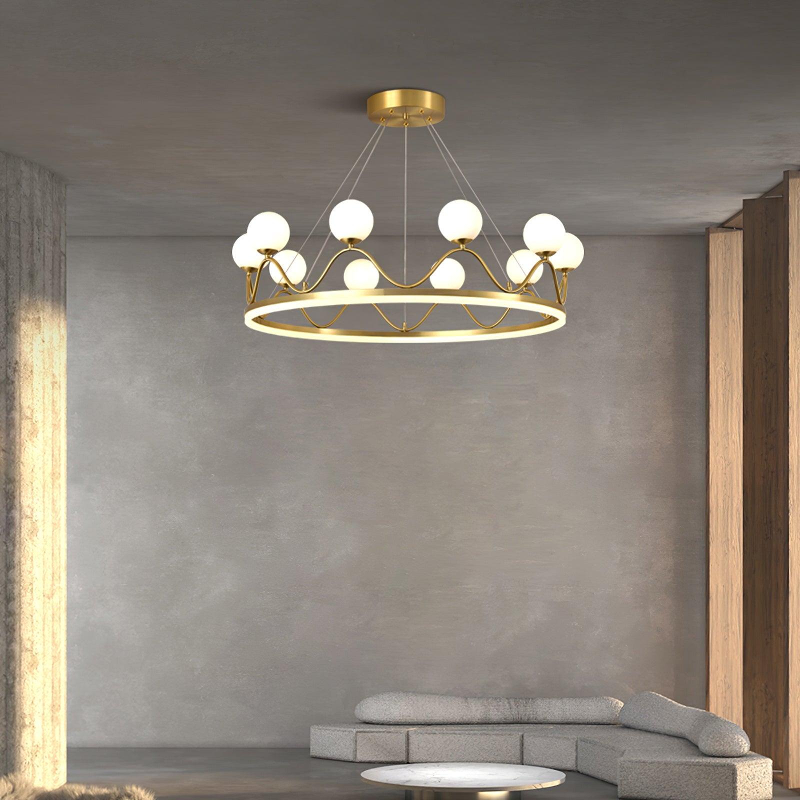 Crown Brass Chandelier - Letslighting