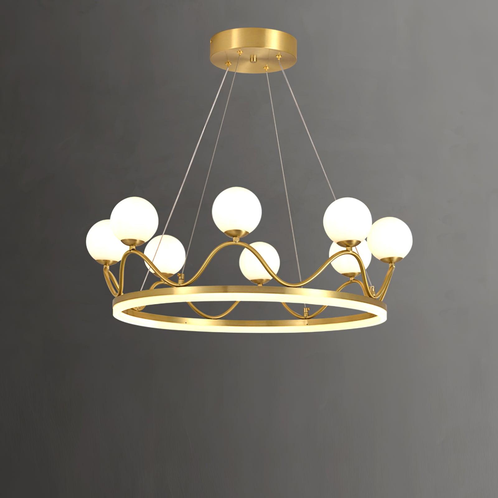 Crown Brass Chandelier - Letslighting