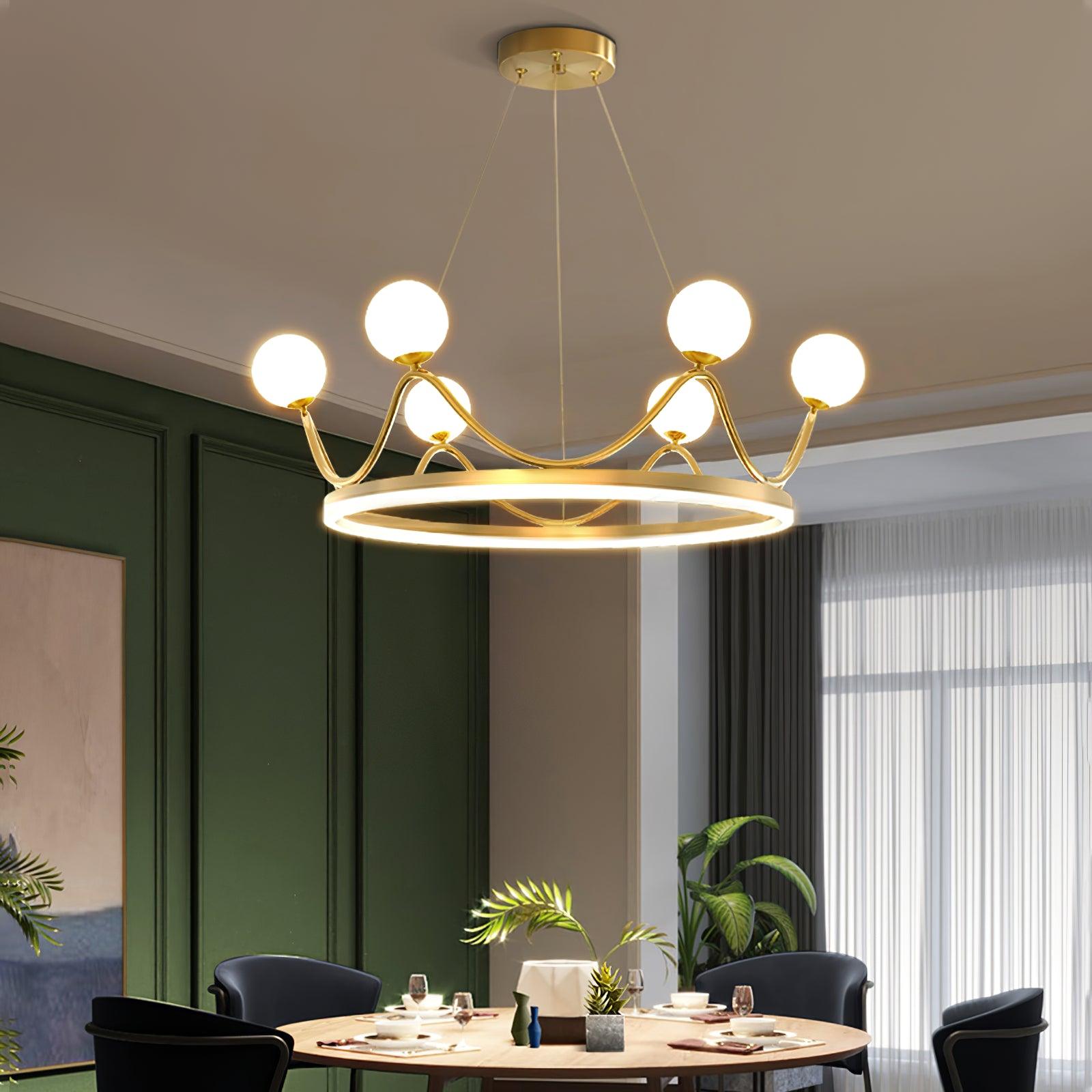Crown Brass Chandelier - Letslighting