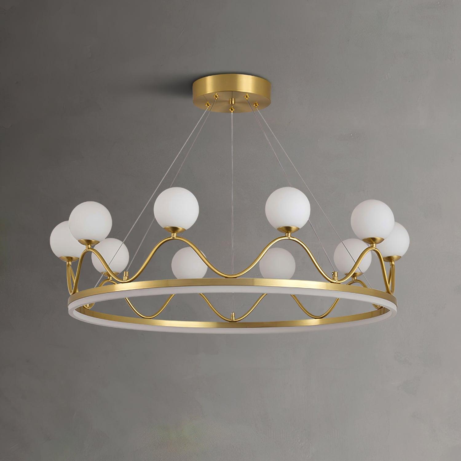 Crown Brass Chandelier - Letslighting