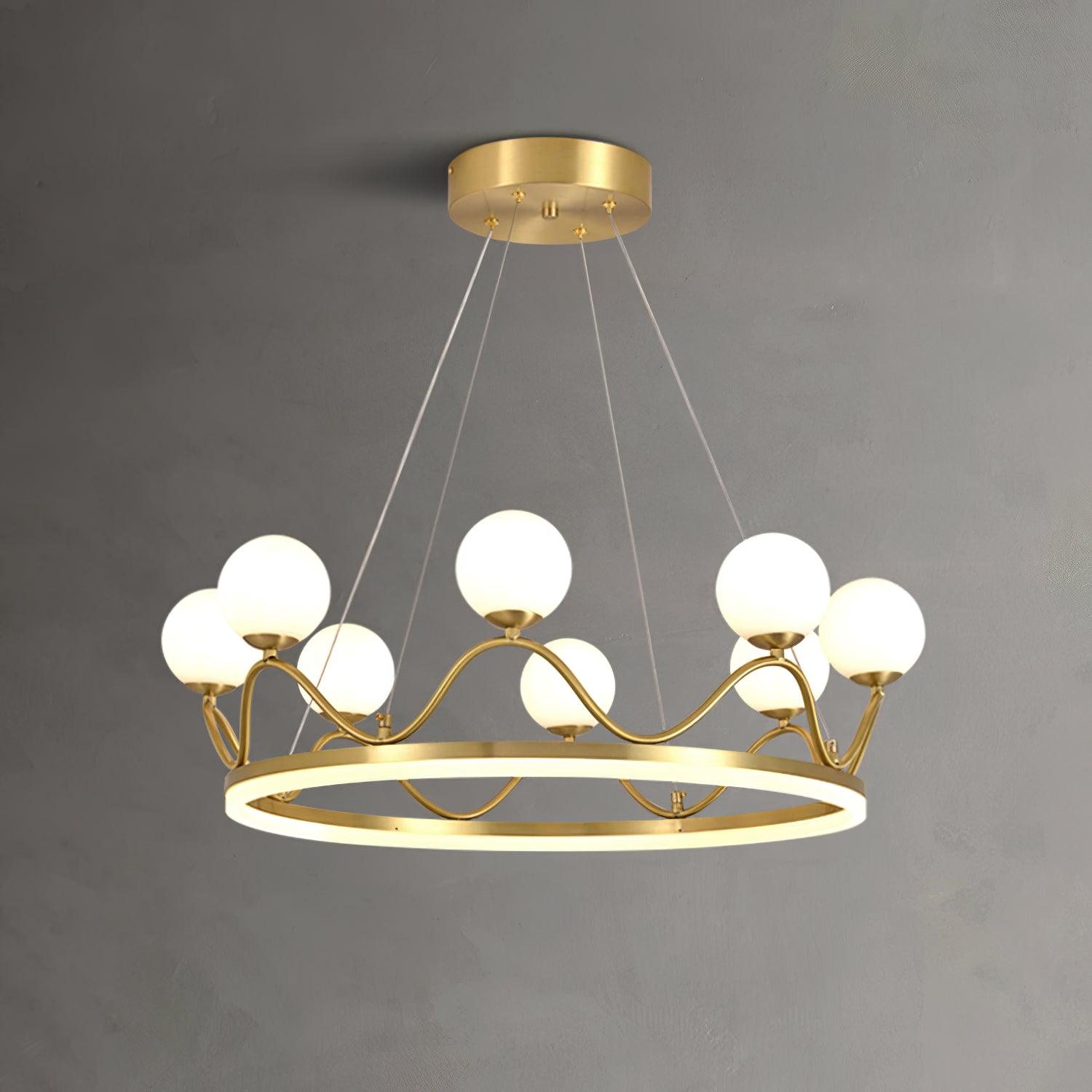 Crown Brass Chandelier - Letslighting