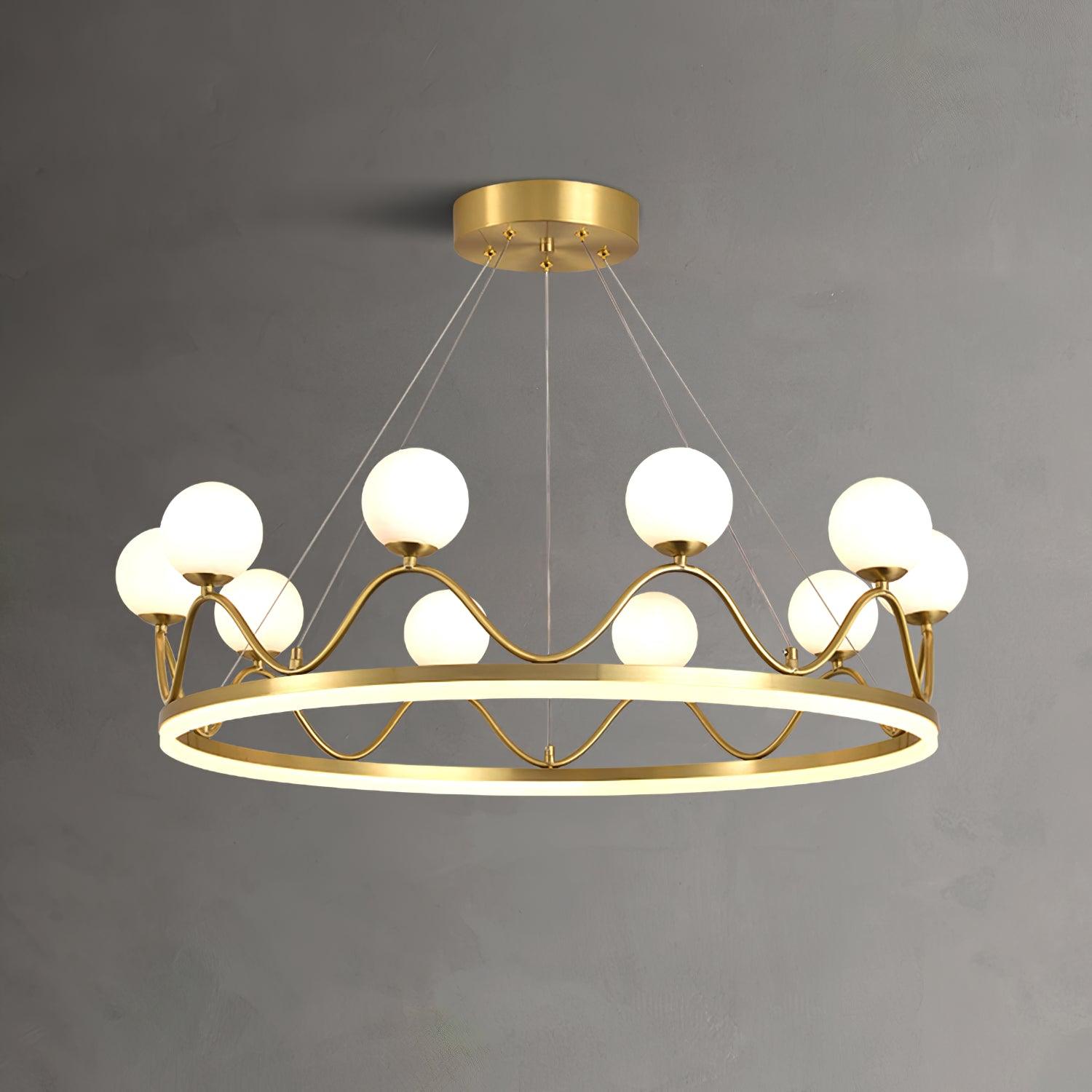 Crown Brass Chandelier - Letslighting