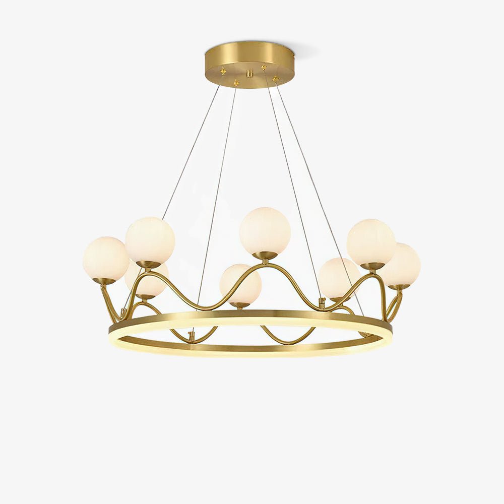 Crown Brass Chandelier - Letslighting