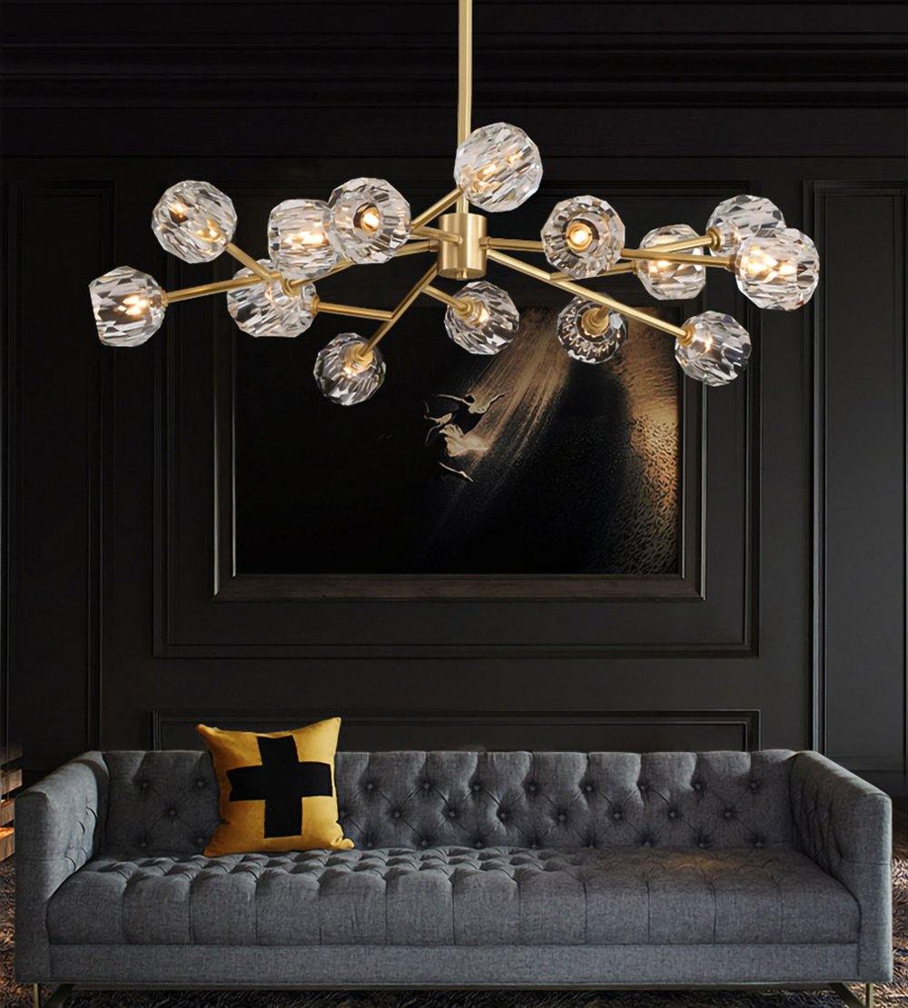 Crystal Ball Round Cluster Chandelier - Letslighting