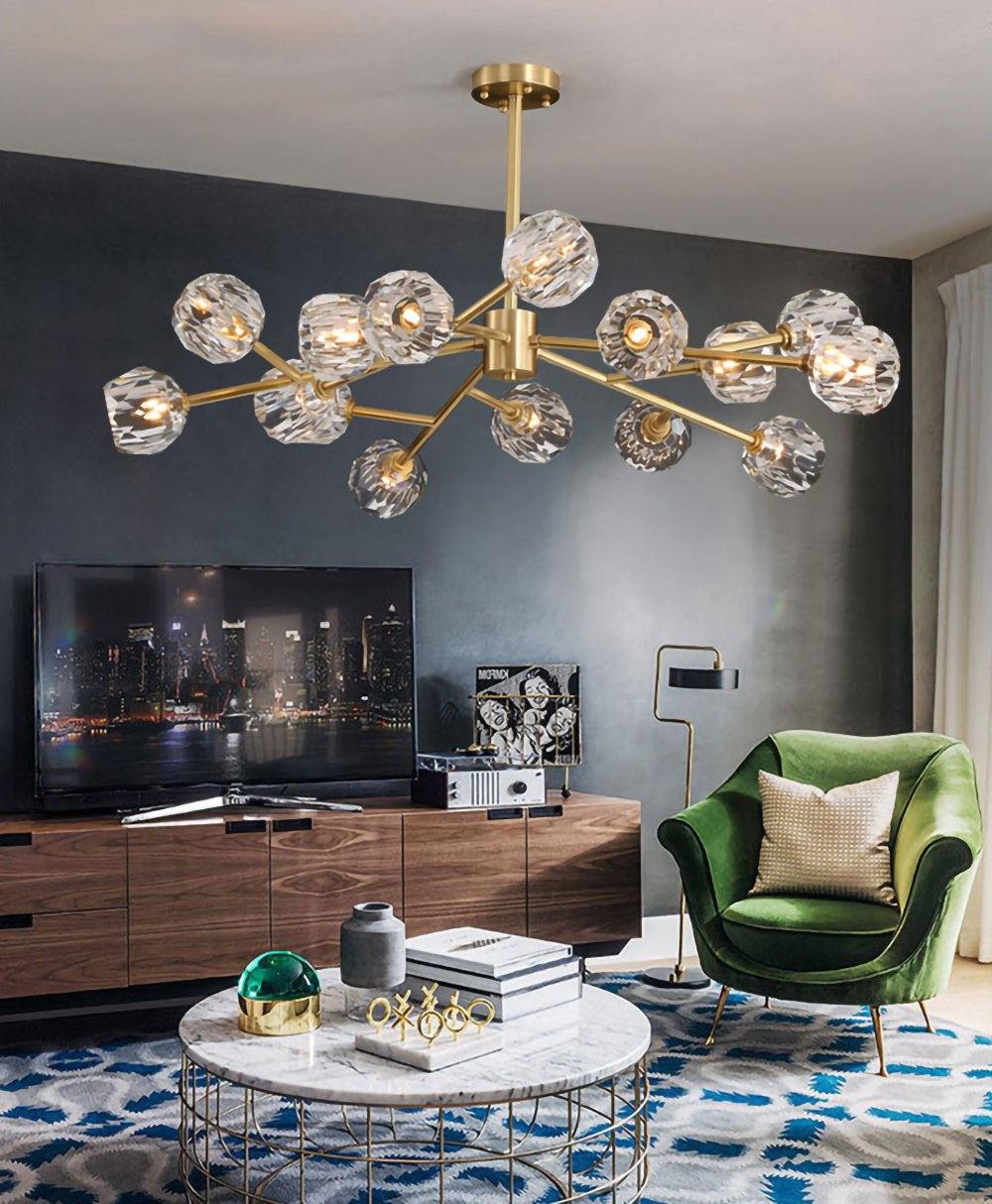 Crystal Ball Round Cluster Chandelier - Letslighting
