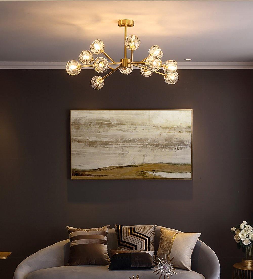 Crystal Ball Round Cluster Chandelier - Letslighting