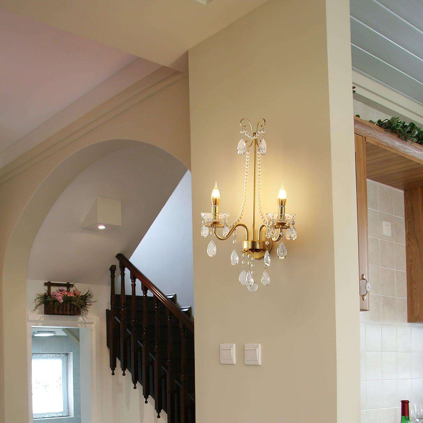 Crystal Pearl Chain Wall Lamp - Letslighting