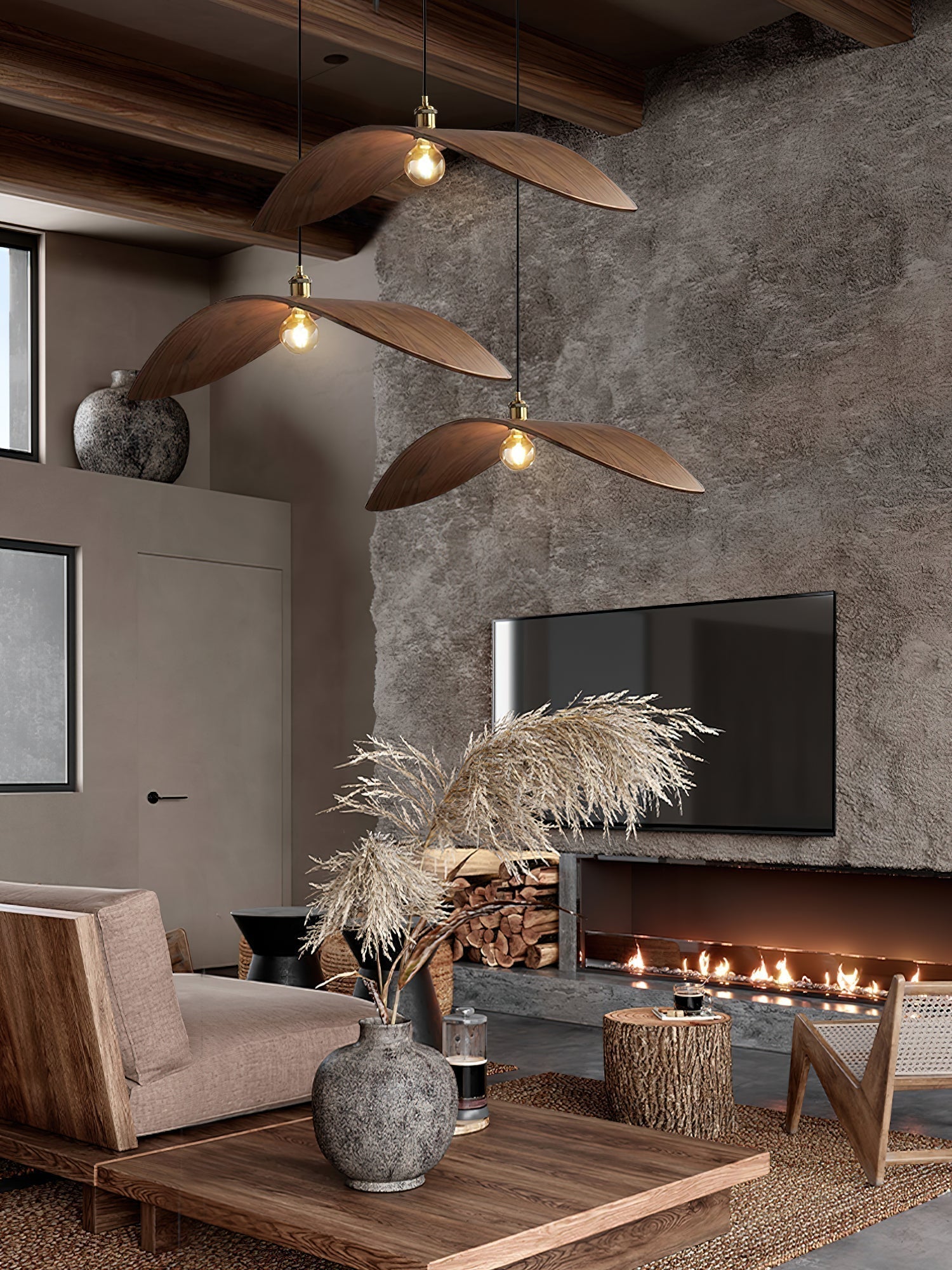 Curve Wooden Pendant Lamp - Letslighting