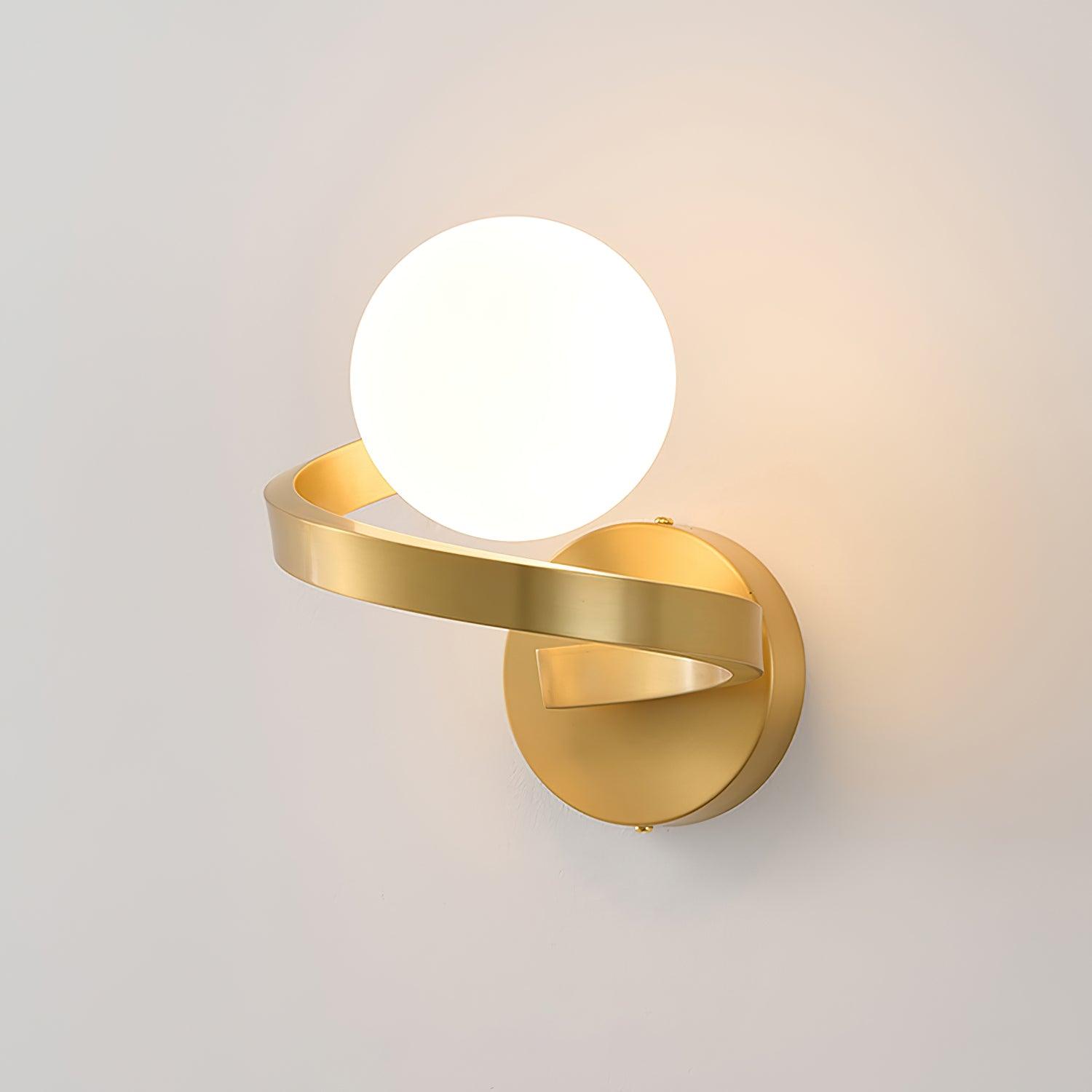 Curved Brass Wall Lamp - Letslighting
