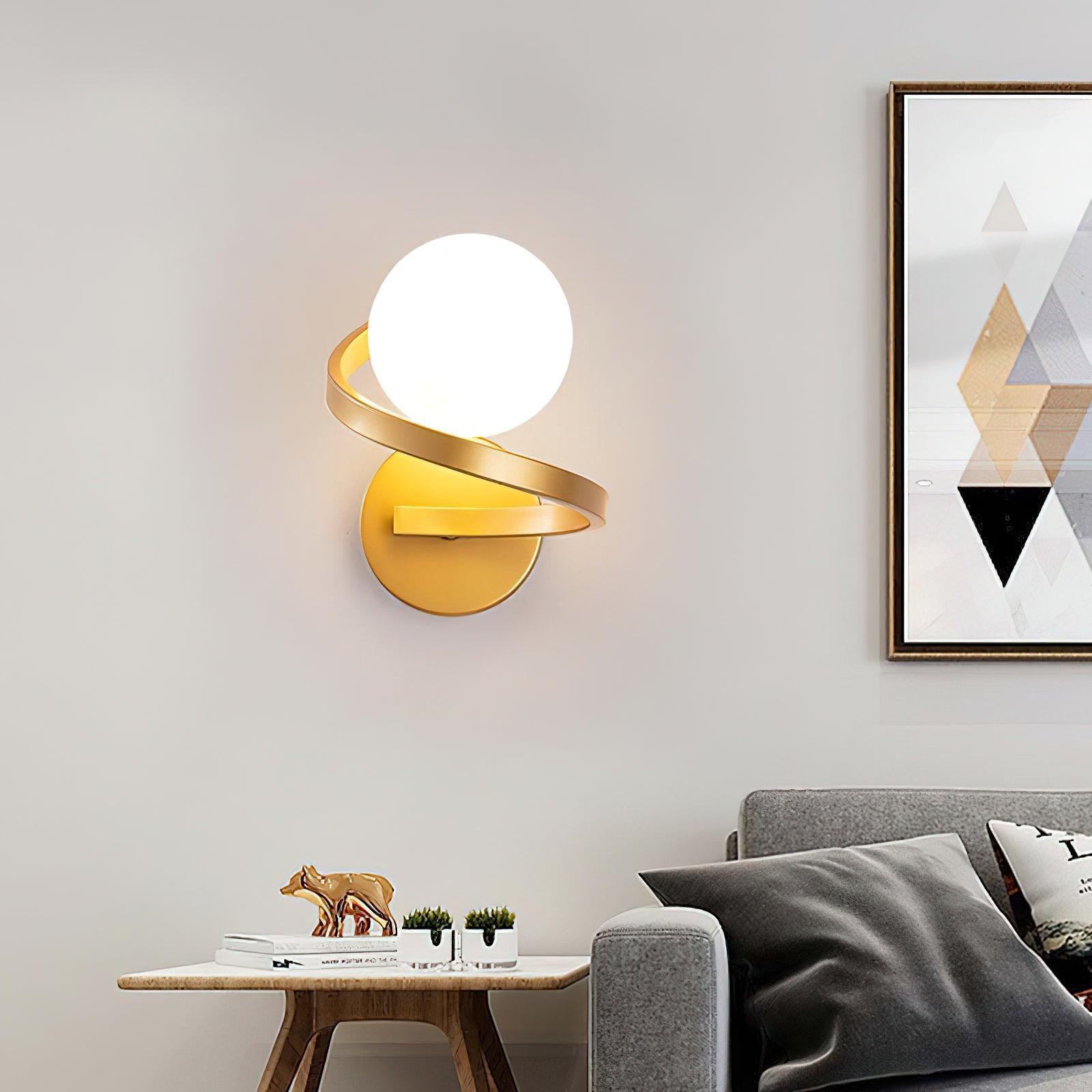 Curved Brass Wall Lamp - Letslighting
