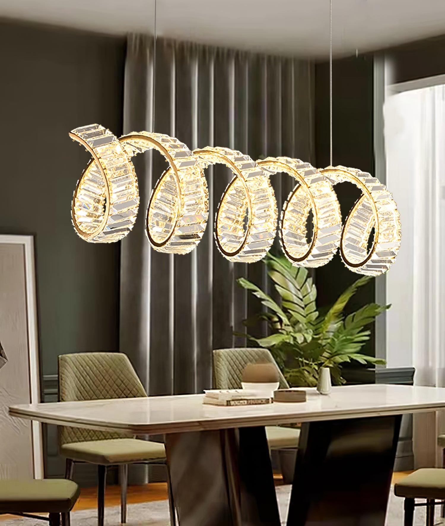 Curved LED Chandelier - Letslighting