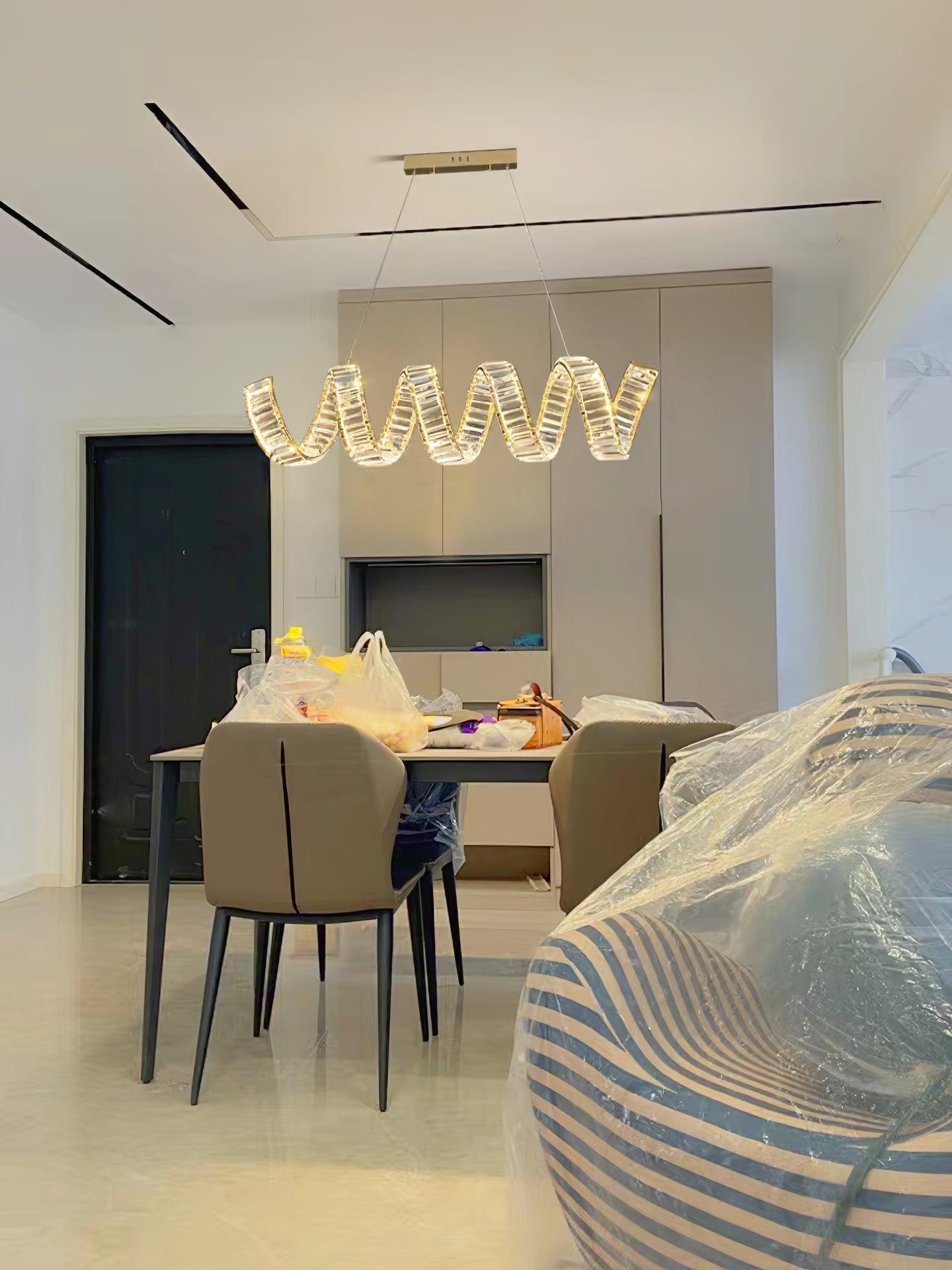 Curved LED Chandelier - Letslighting