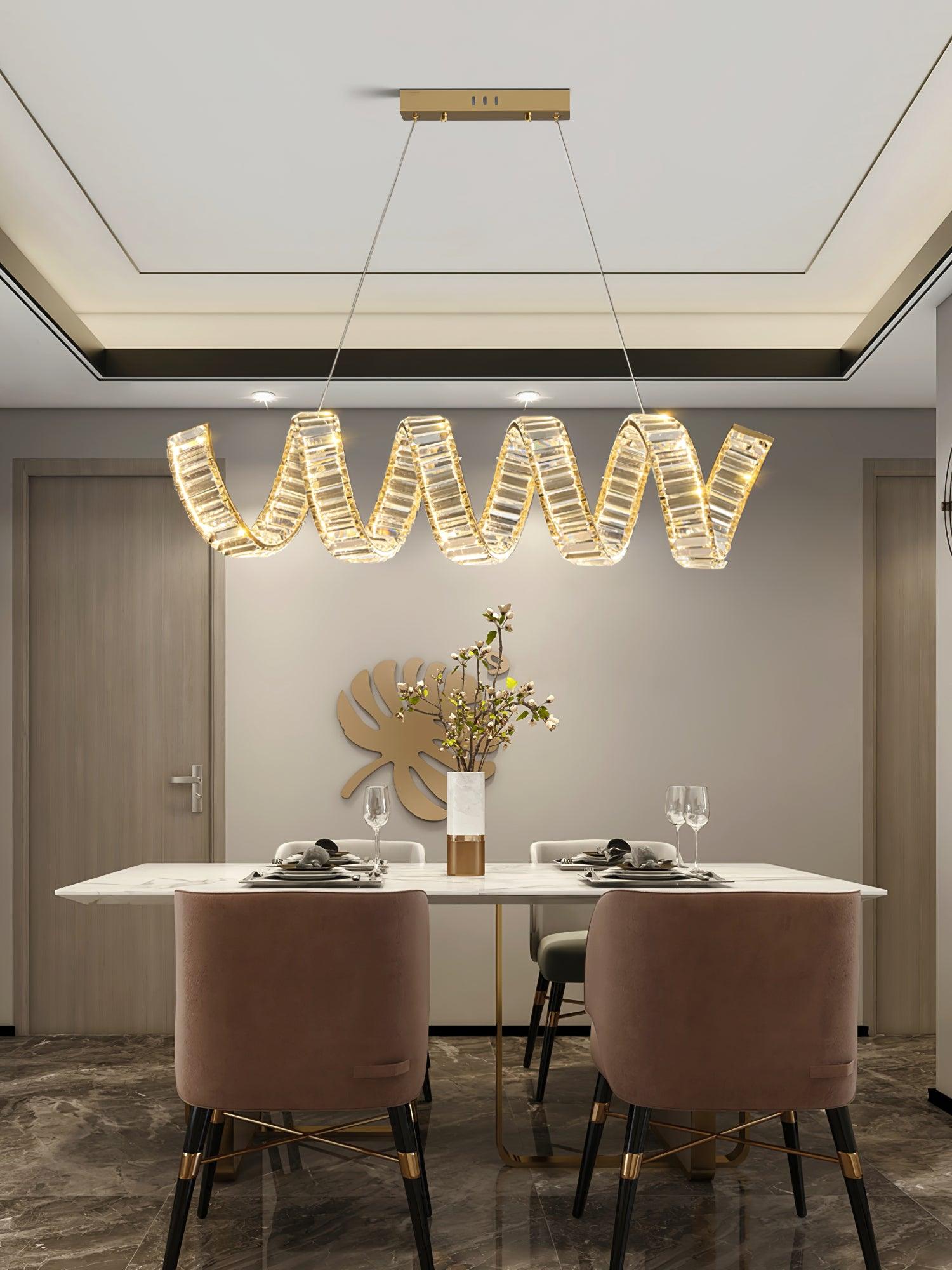 Curved LED Chandelier - Letslighting