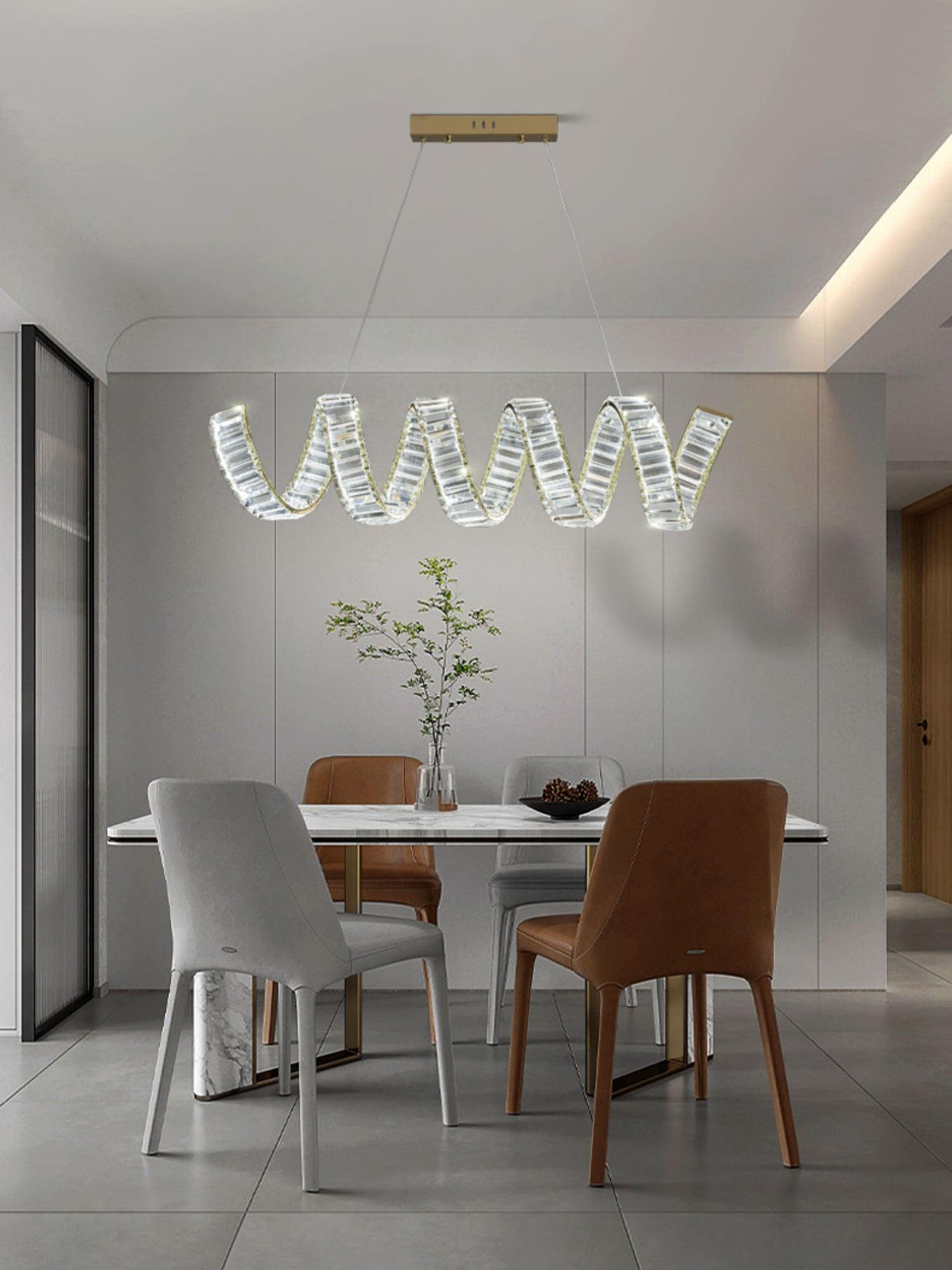 Curved LED Chandelier - Letslighting