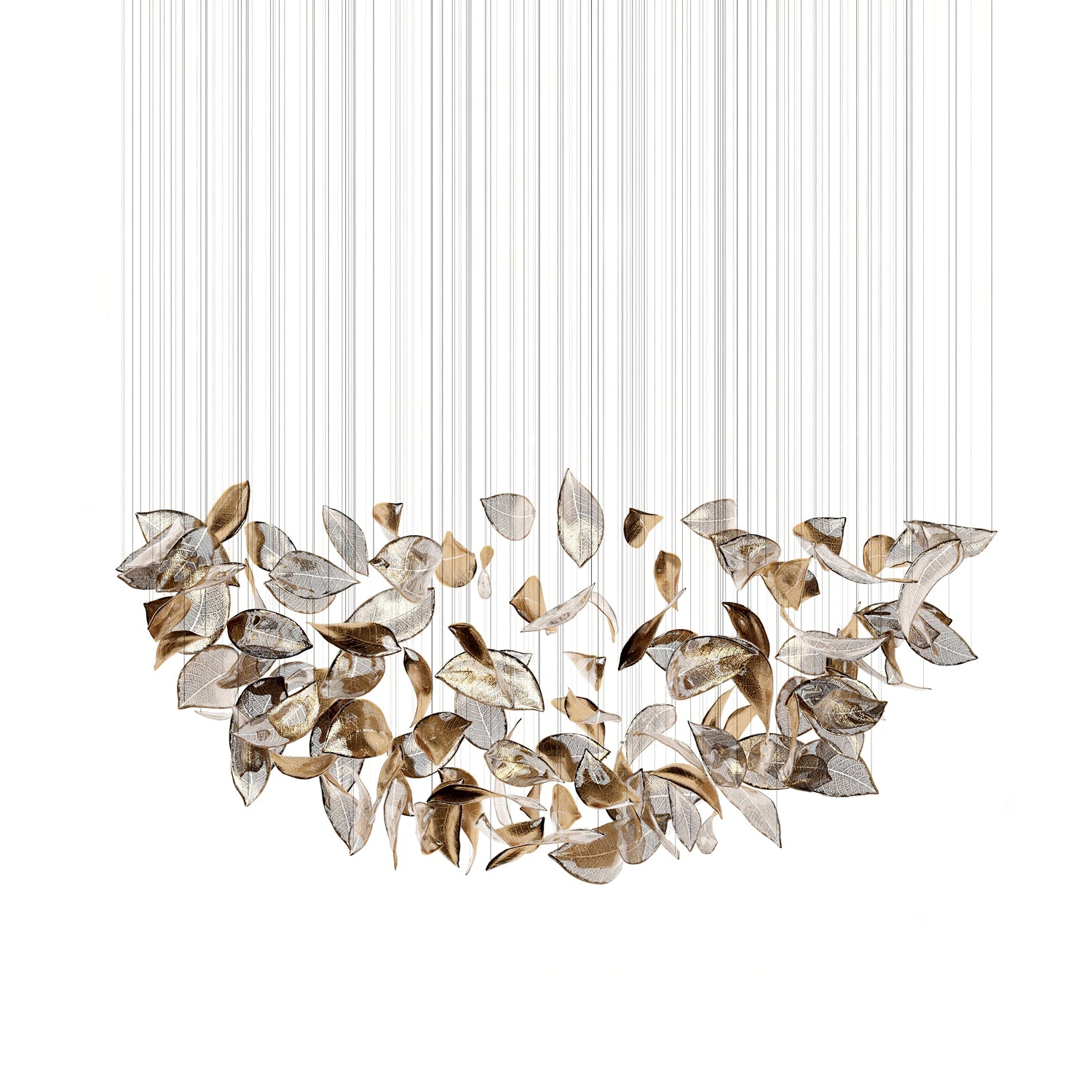 Cesilila Iridescent Metal Leaf Pendant Light - Letslighting