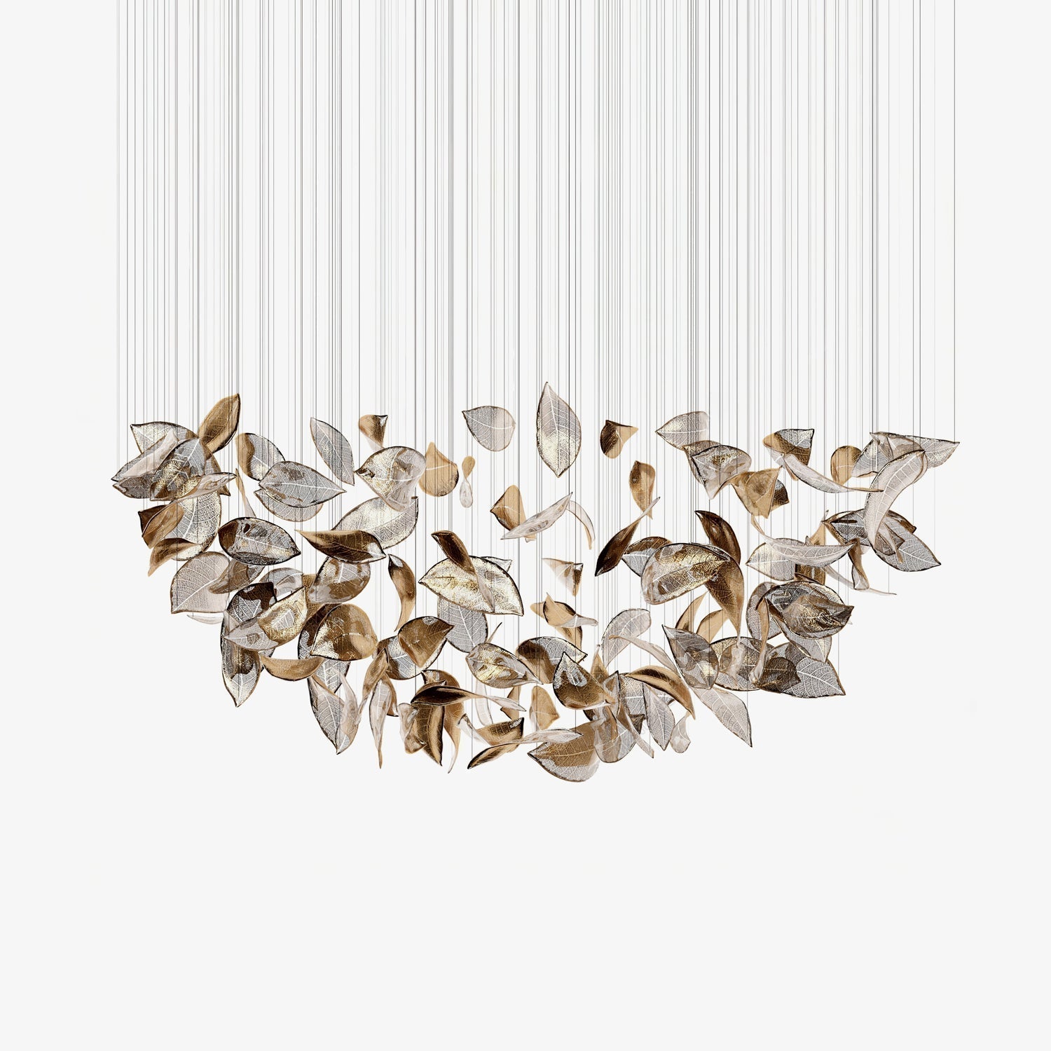Cesilila Iridescent Metal Leaf Pendant Light - Letslighting