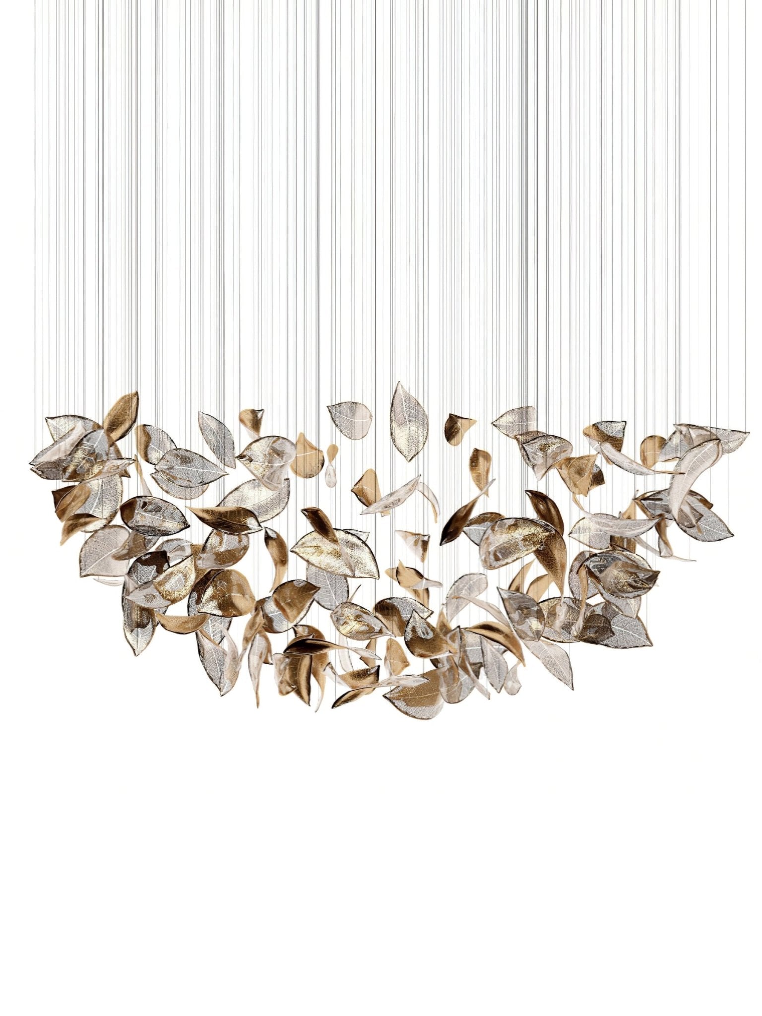 Cesilila Iridescent Metal Leaf Pendant Light - Letslighting