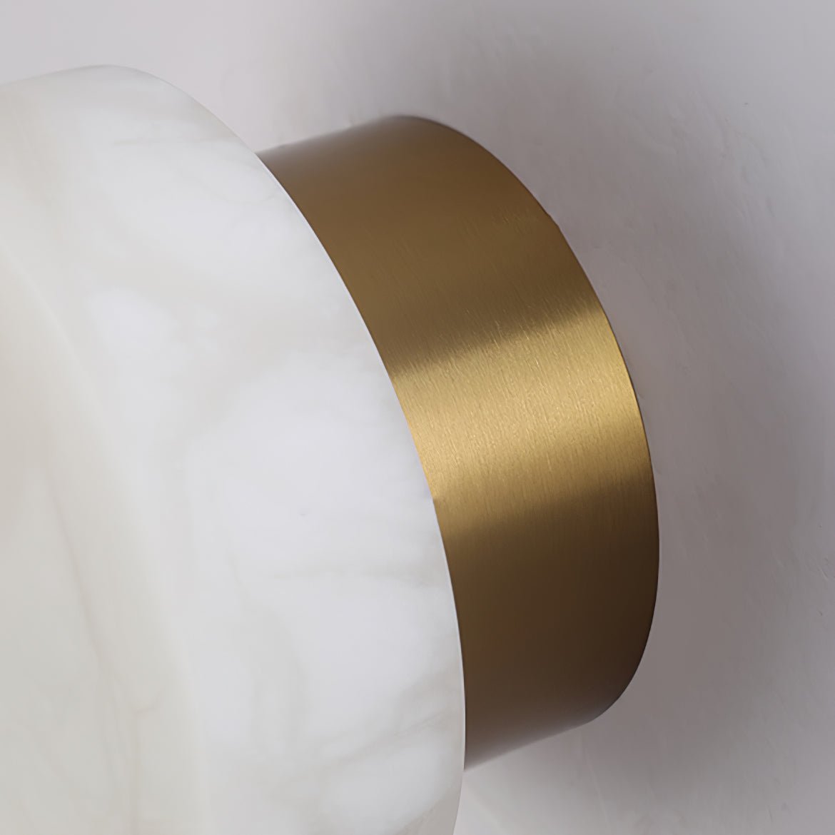 Glim Modern Minimalist Brass Metal Alabaster Wall Lamp - Lamp Copper