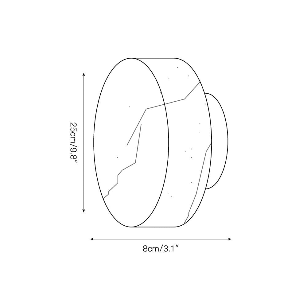 Glim Modern Minimalist Brass Metal Alabaster Wall Lamp - Lamp Copper