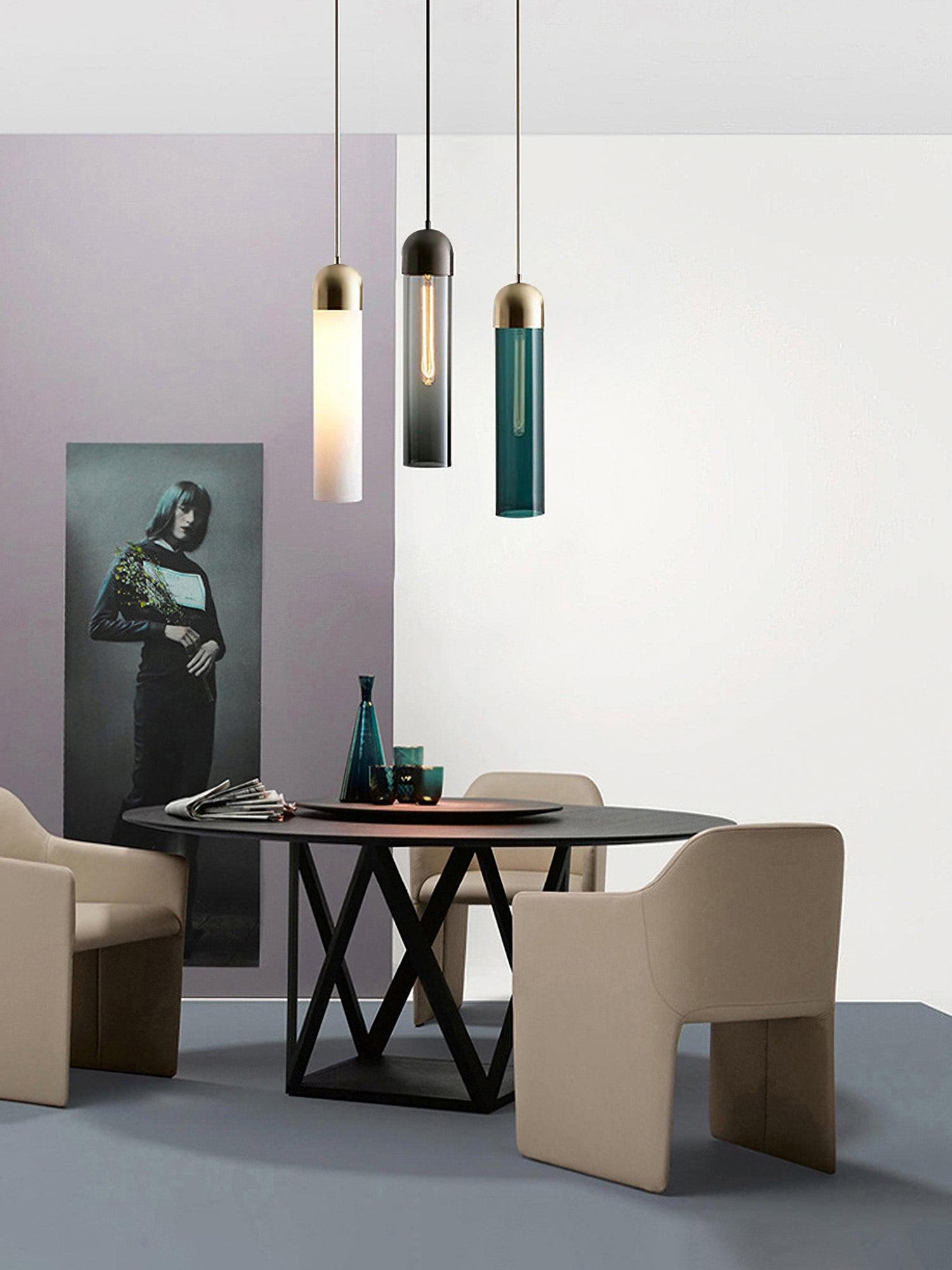Glass Cylindrical Shape Pendant Light - Letslighting