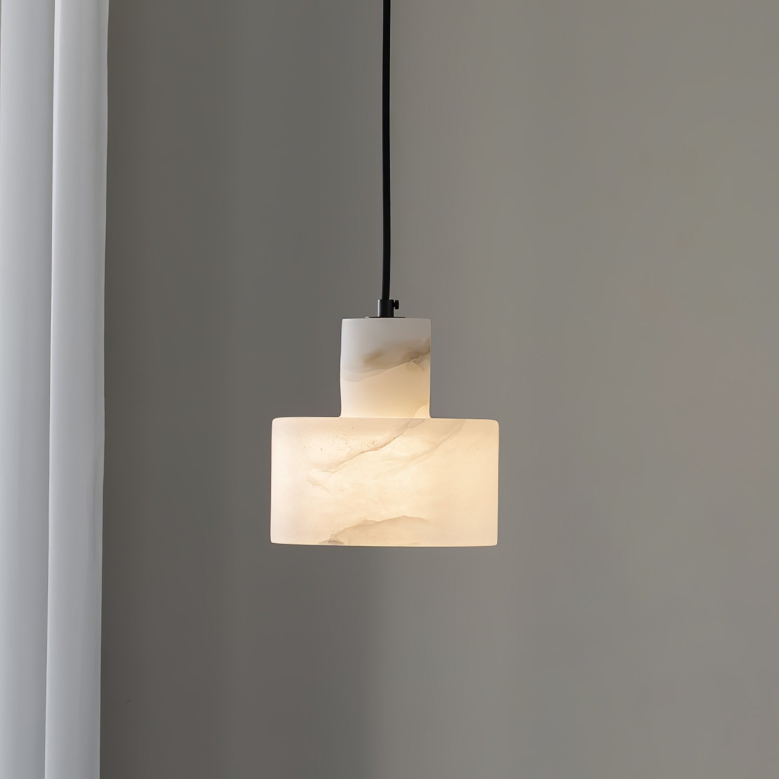 Alabaster Pendant Lgiht Dual Cylindrical - Letslighting