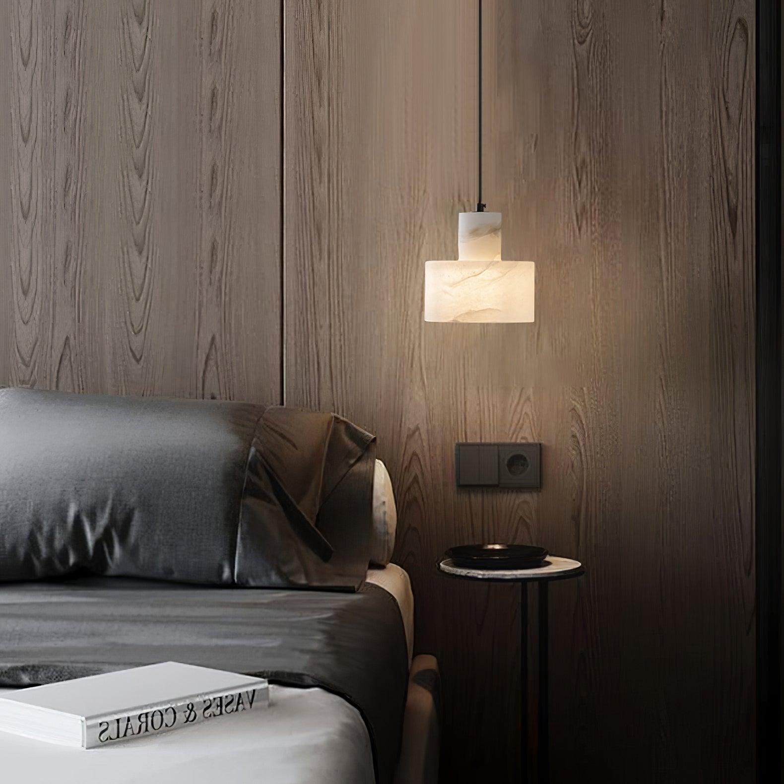 Alabaster Pendant Lgiht Dual Cylindrical - Letslighting