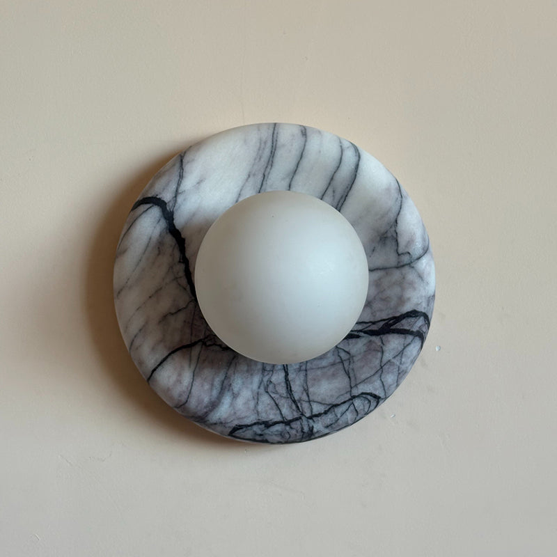 Zoraean Premium Elegance White Marble Sconce Wall Lamp - Lamp Copper