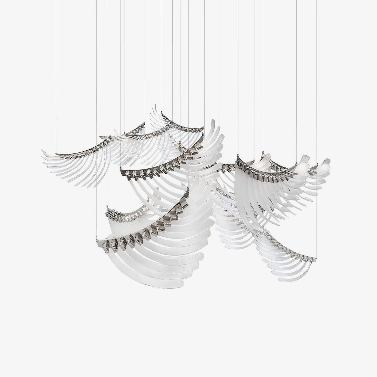 Eurrinia Glass Wing Cluster Chandelier - Letslighting