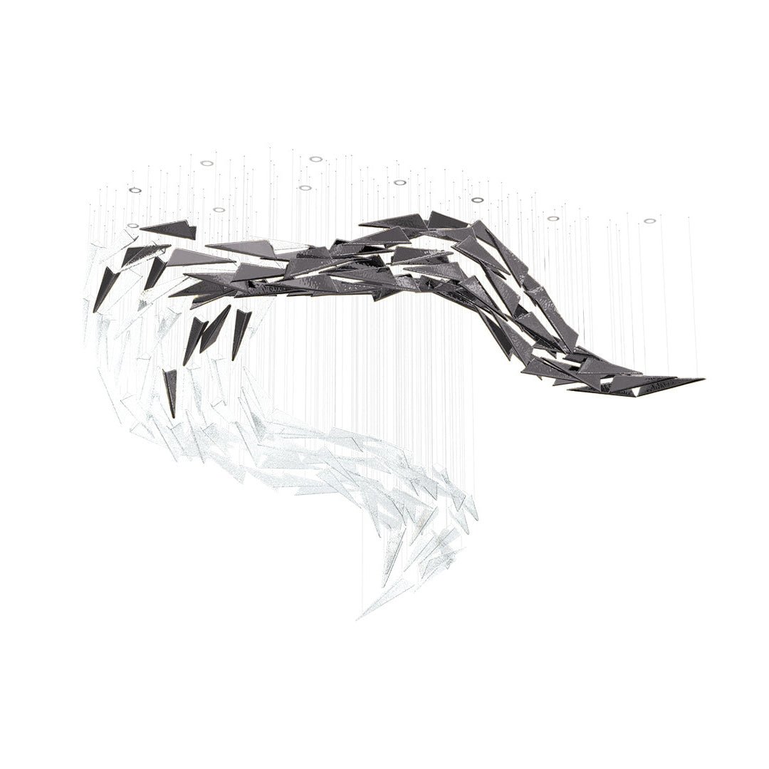 Nyvinia Glass Feather-Shape Chandelier - Letslighting