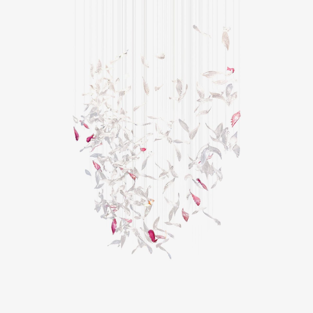 Zathaara Glass Feather Shape Chandelier - Letslighting
