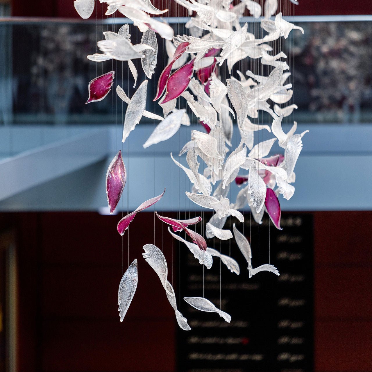 Zathaara Glass Feather Shape Chandelier - Letslighting