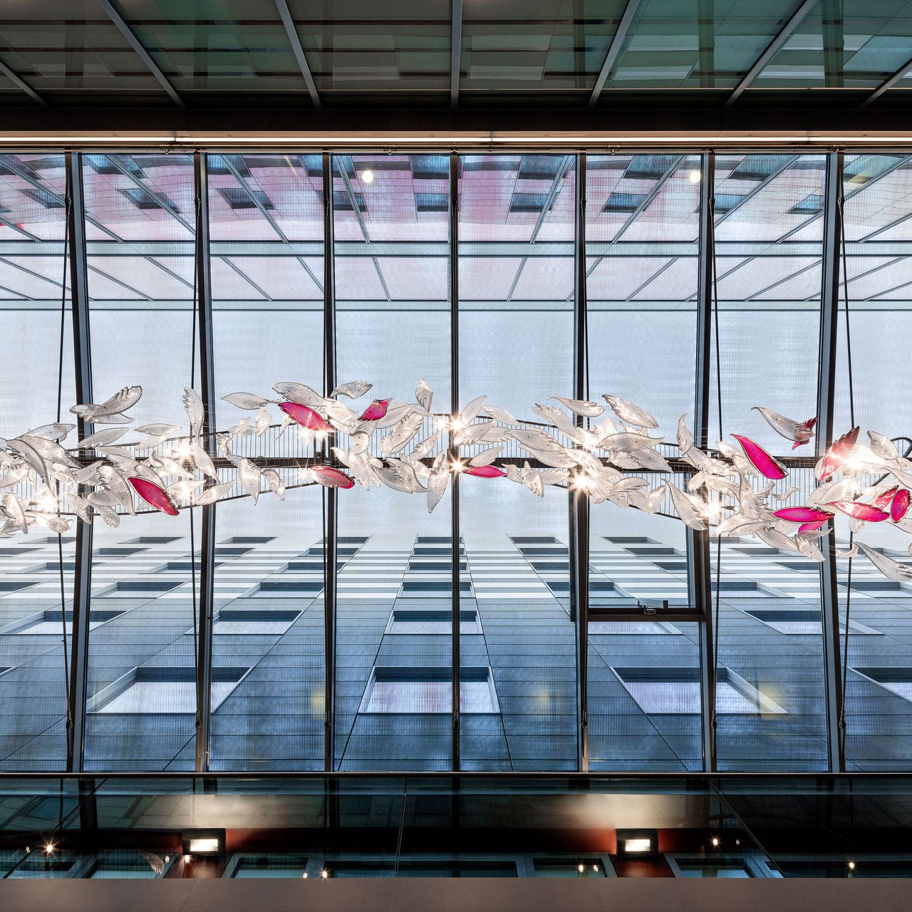 Zathaara Glass Feather Shape Chandelier - Letslighting