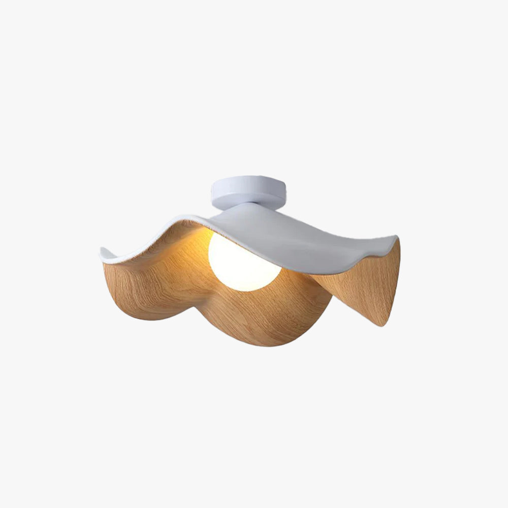 Muto Lámpara de Techo de Madera en Negro y Blanco