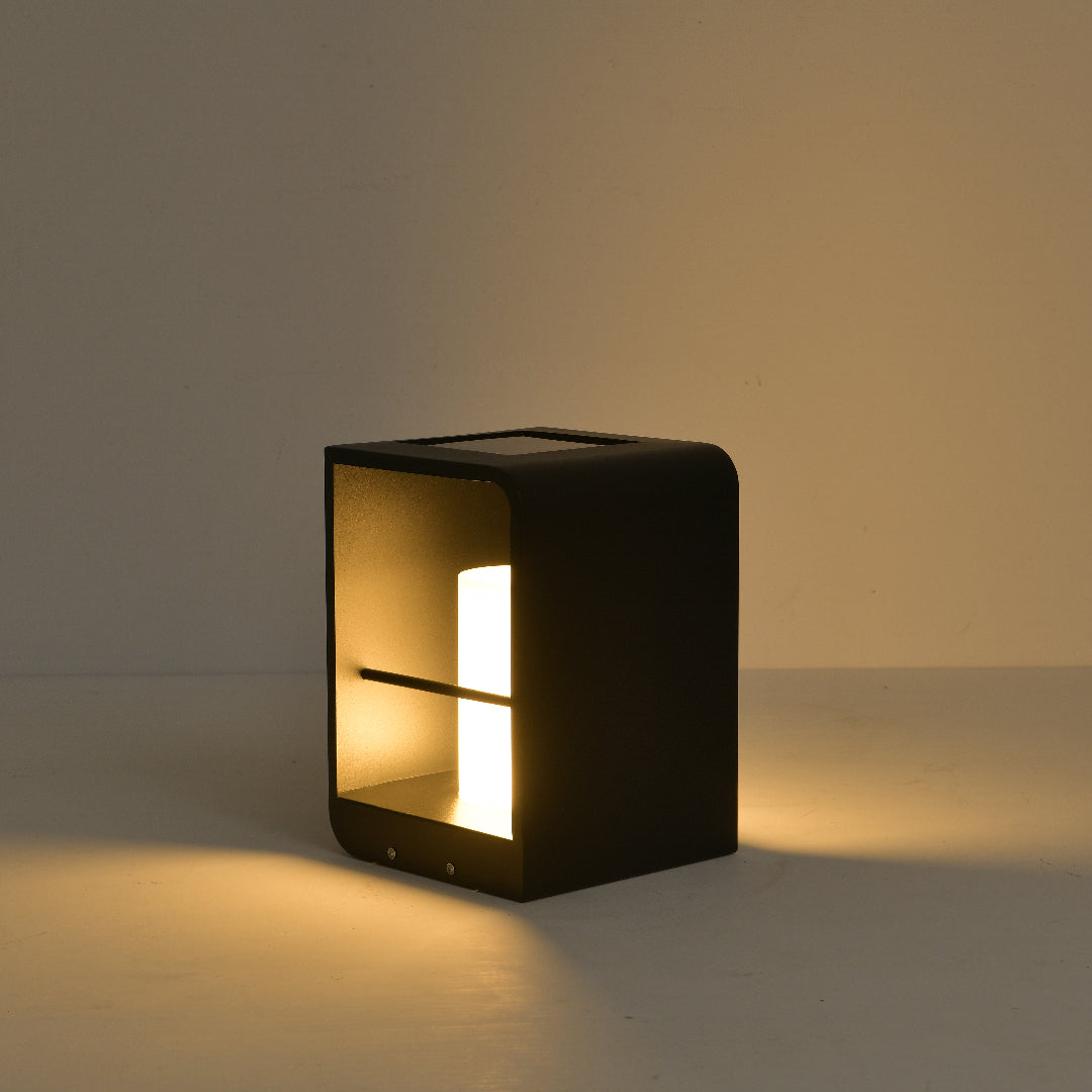 Ray Minimalista Rectangular Metal Lámpara De Pie Exterior Patio