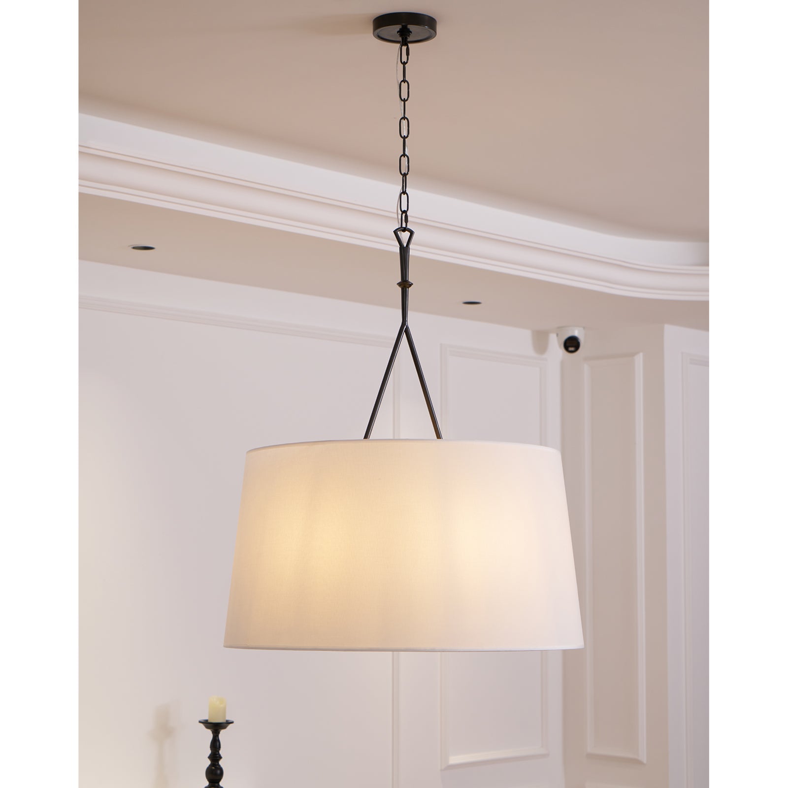 Wink Modern Minimalist Brass Fabric Pendant Lamp - Lamp Copper