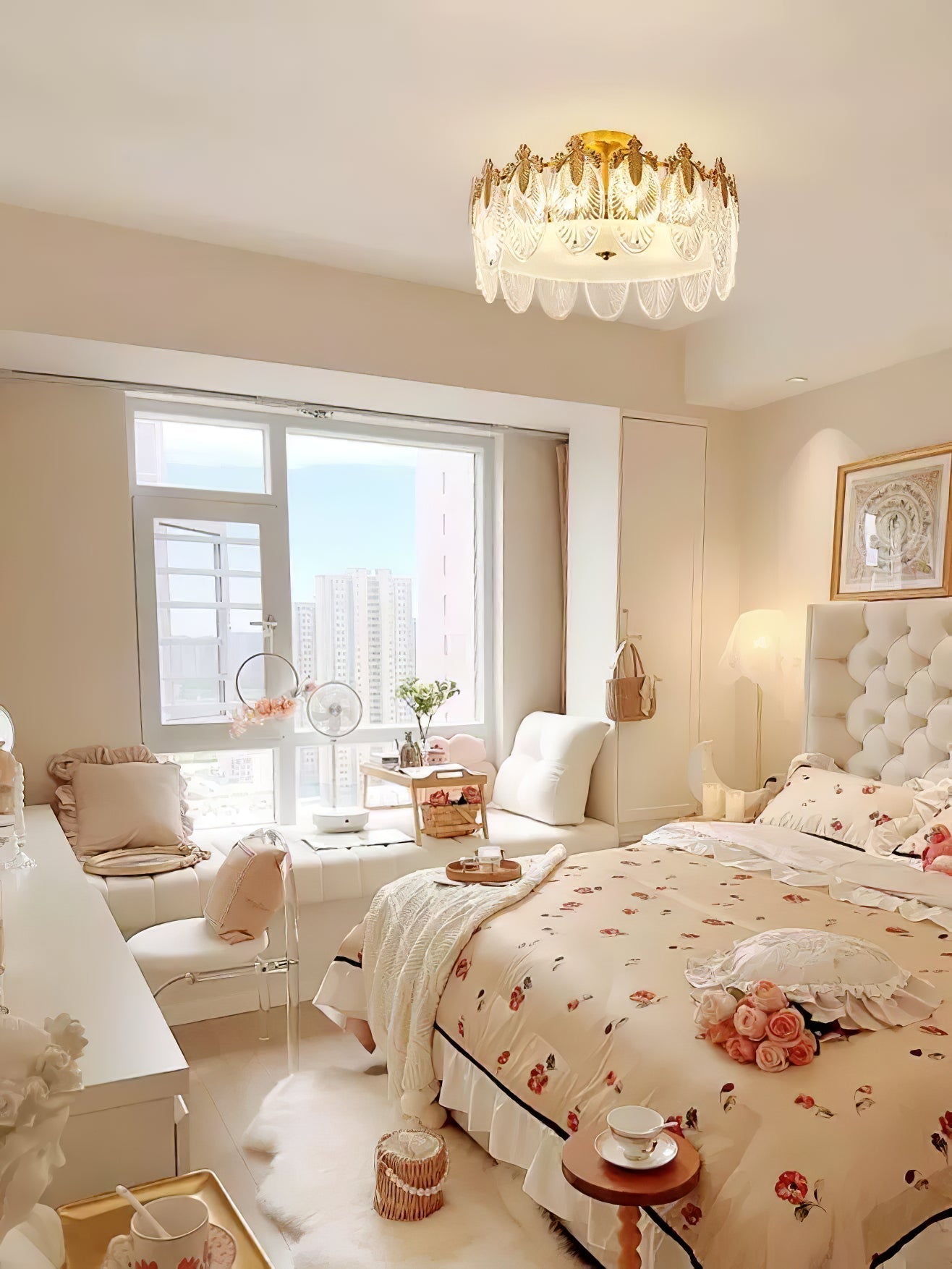 Decorative Pattern Glass Round Chandelier - Letslighting