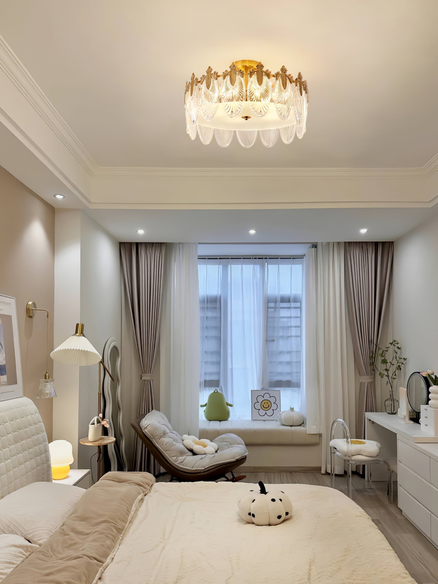 Decorative Pattern Glass Round Chandelier - Letslighting