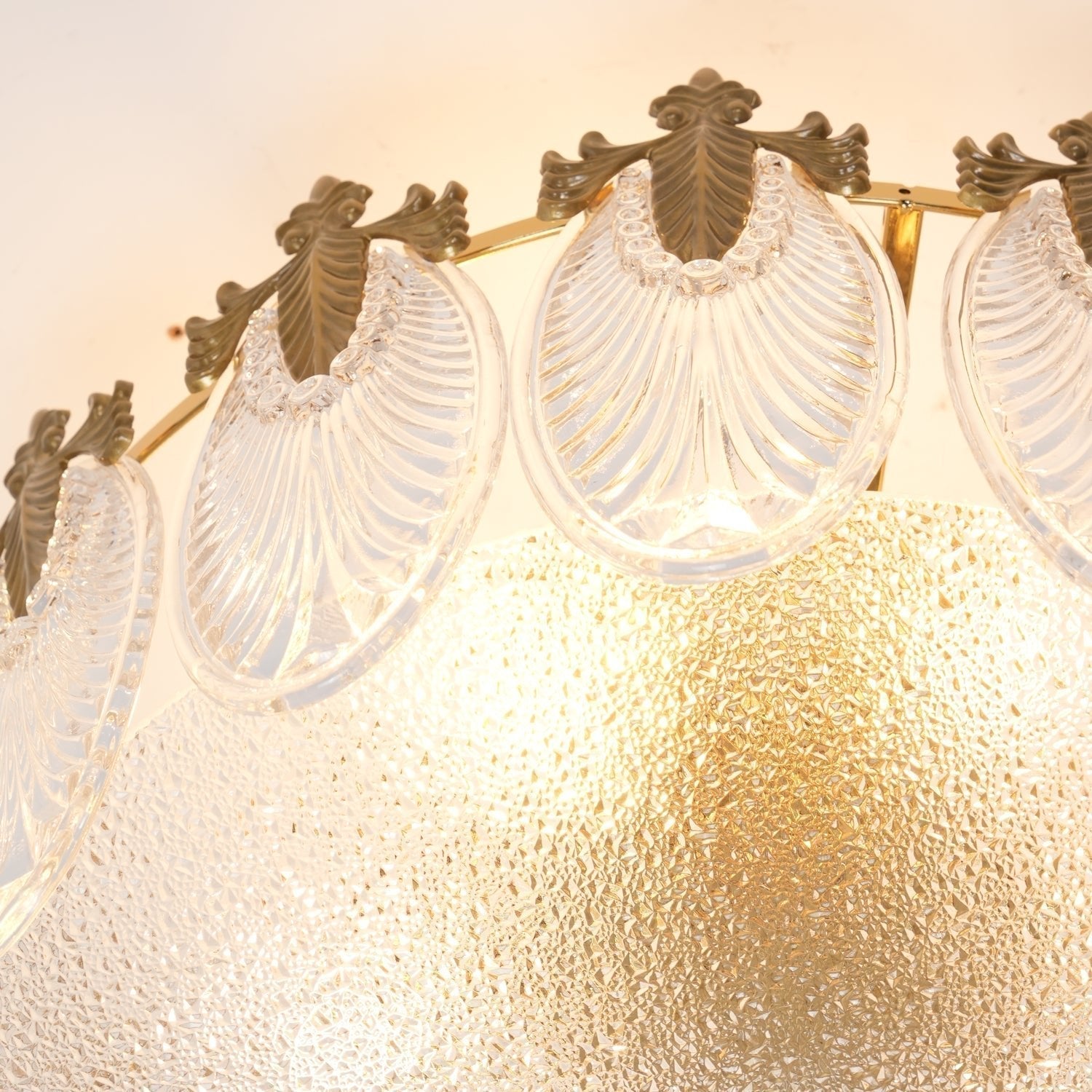 Decorative Pattern Glass Round Chandelier - Letslighting