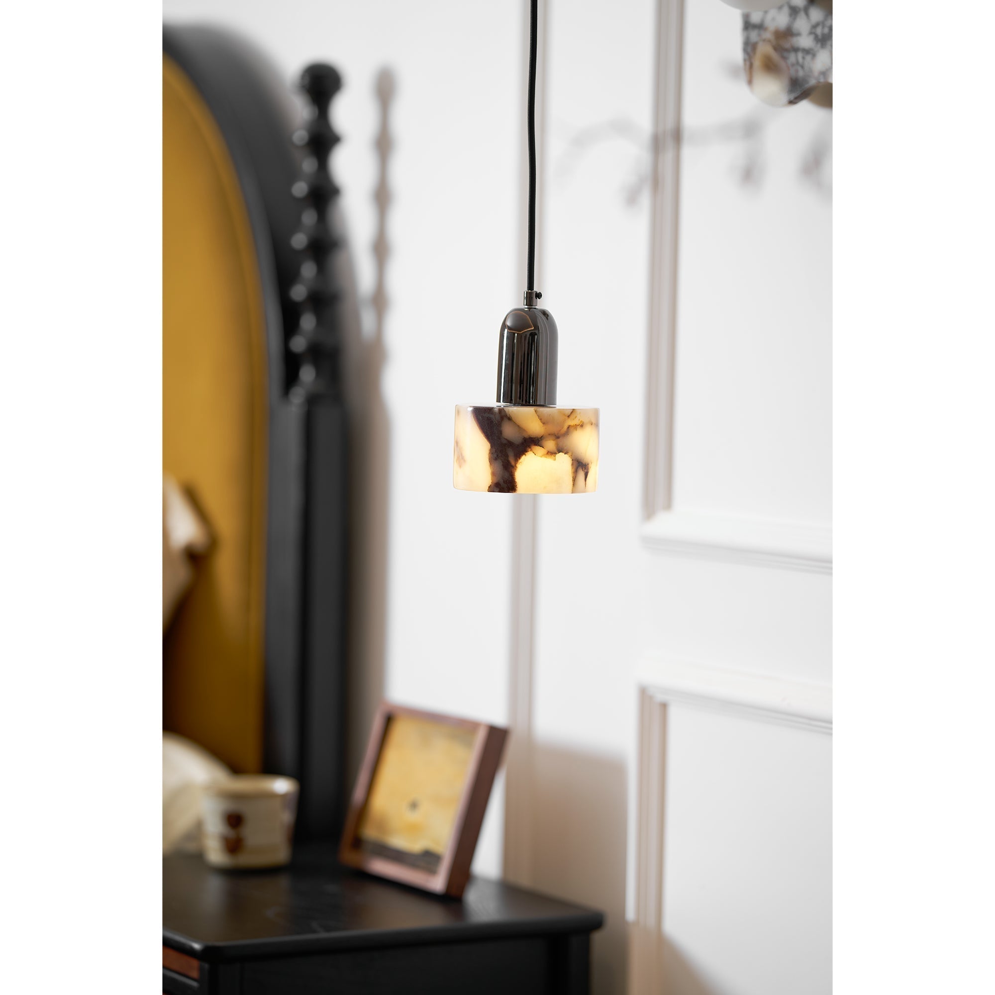Flair Modern Minimalist Marble Metal Pendant Lamp - Lamp Copper