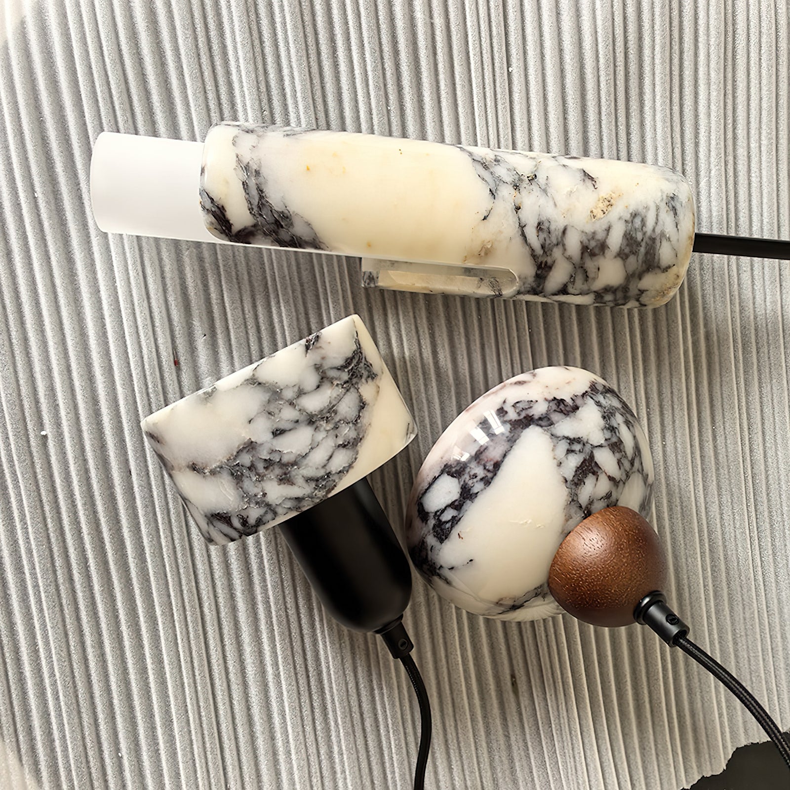 Flair Modern Minimalist Marble Metal Pendant Lamp - Lamp Copper