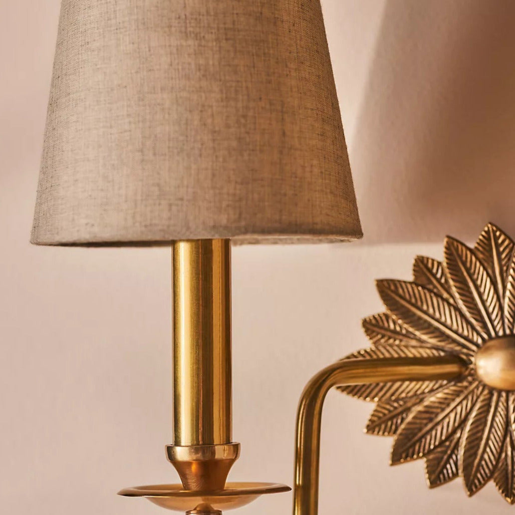 Silva Lámpara de Pared con Placa Posterior Floral