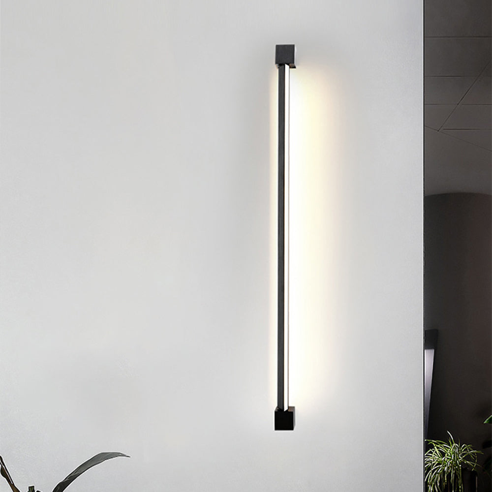Arisha Minimalista Lineal Metal/Acrílico Aplique de Pared Negro