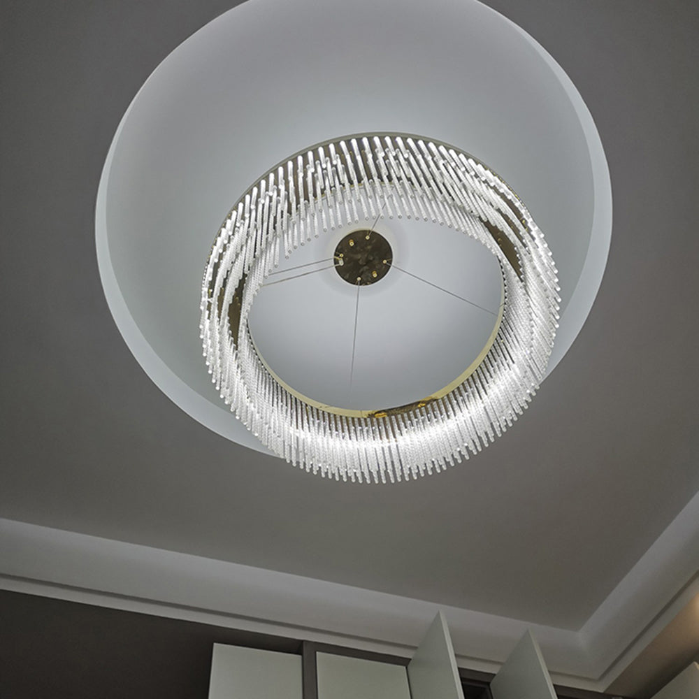 Arisha Moderna Luja Diseño Cristal Lámpara Colgante Dorada